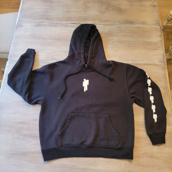 Billie Eilish 2019 Tour Concert Black Merch Double Side Graphic Hoodie Sz M - Picture 1 of 10